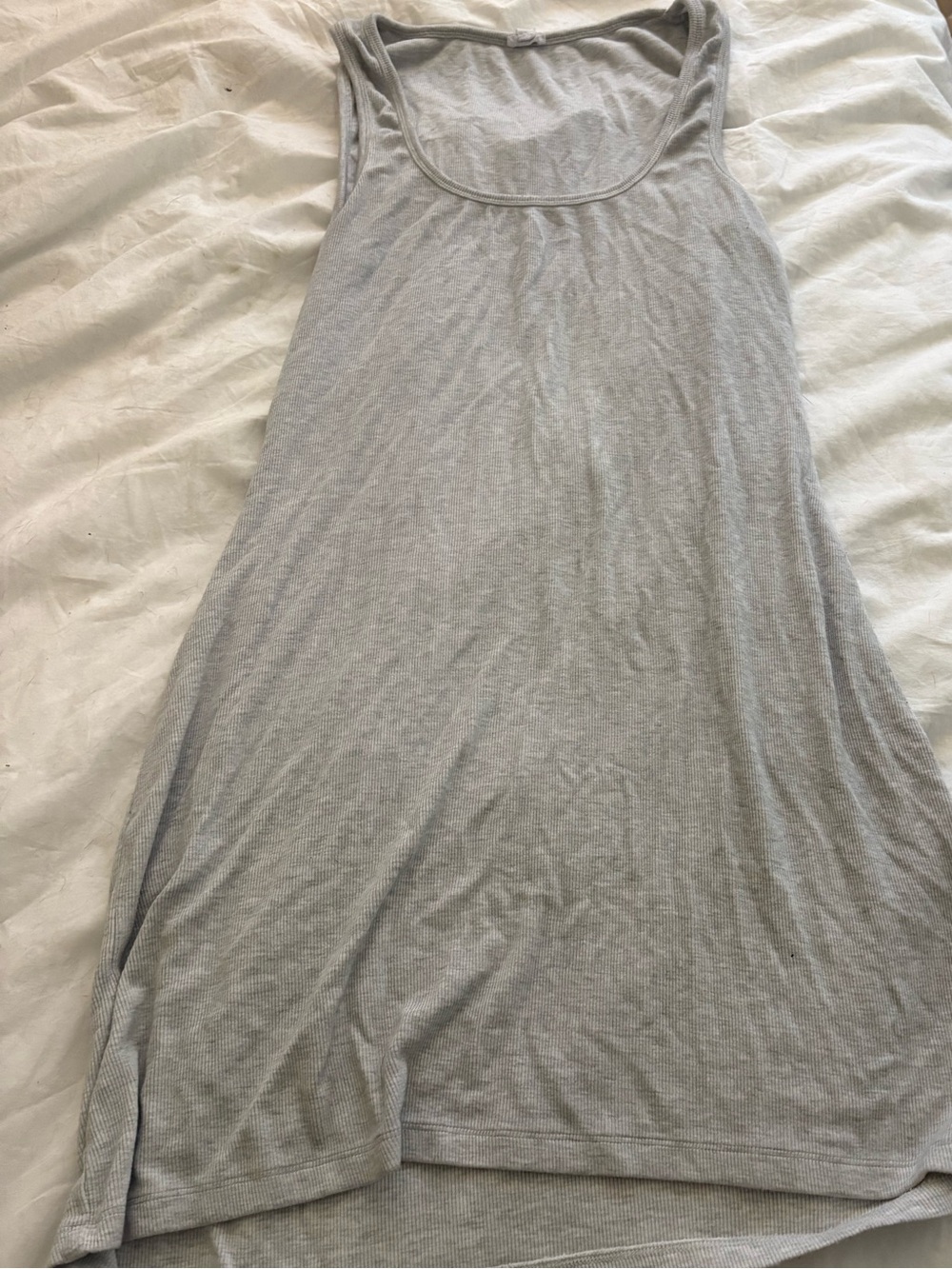 Garage Light Gray Scoop Neck Tank Dress